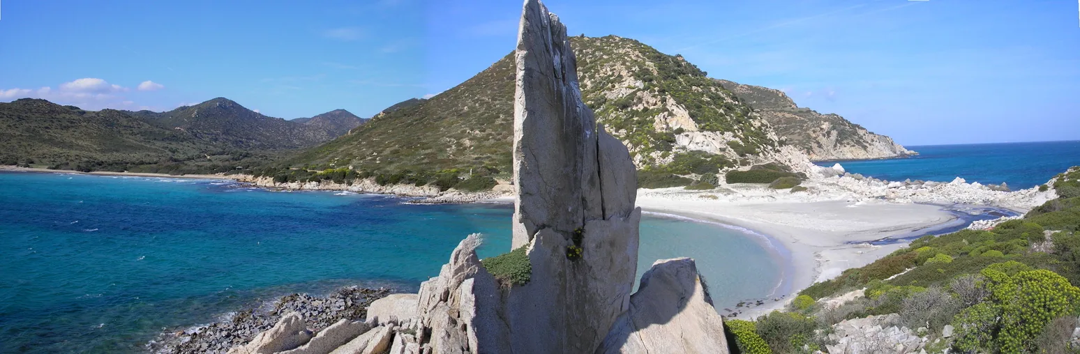 Punta Molentis, panoramica della spiaggia, Villasimius